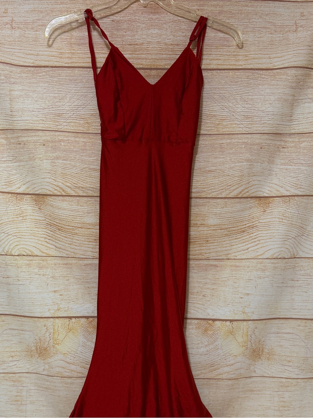 Red Spaghetti Strap Open Back Ruched, Formal, Homecoming Prom Dress Size XS